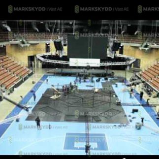 preparing arena floor